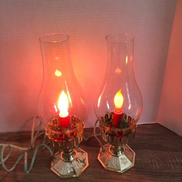 Vtg Electric Hurricane Candle Lamps - Picture 15 of 15